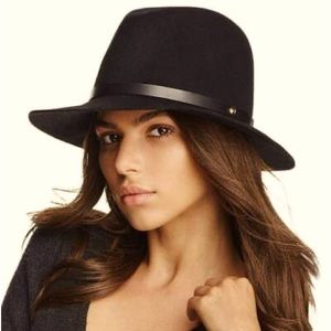 Rag & Bone Black Floppy Brim Fedora, Size S